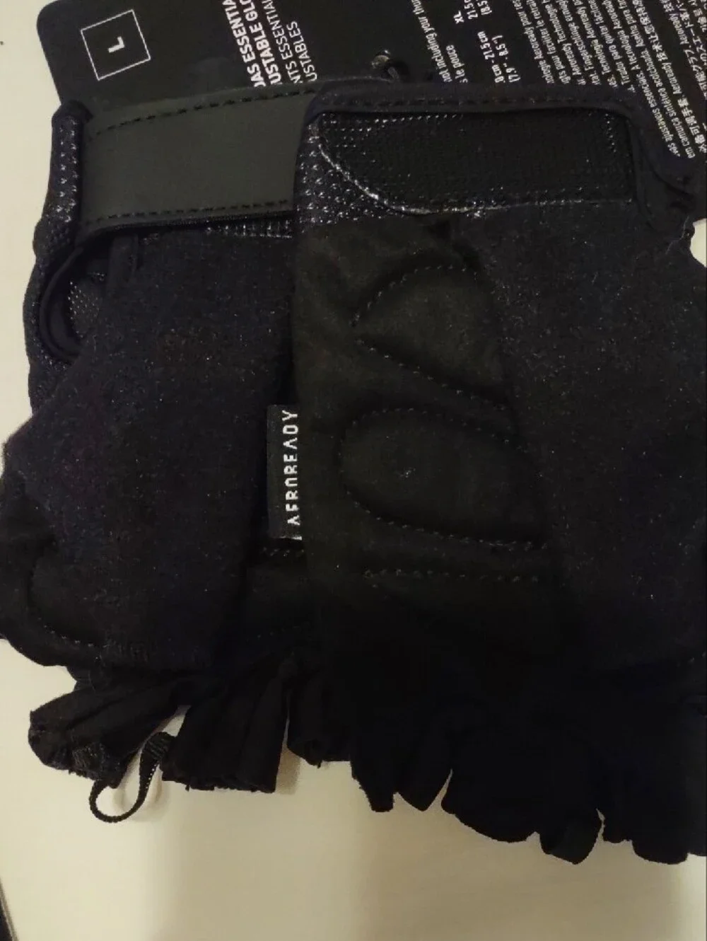 Adidas AEROREADY Essential Training Gloves Gym Weightlifting Gr/Blk Medium NWTS
